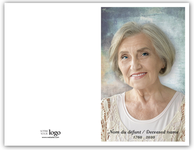 Avis de décès (5.5x8.5po) plié