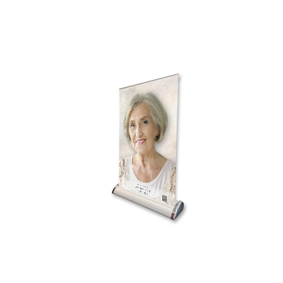 Bannière déroulante - Mini avec QR / Roll-Up banner - Mini with QR